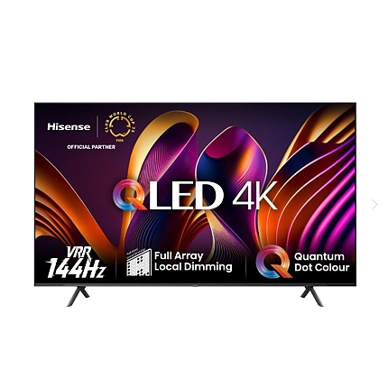 Hisense 85" E7NQ Pro, 4K Ultra HD 3840x2160, QLED, Quantum Dot, 144Hz, HDR 10+ adaptive, Light Sensor,HLG, Dolby Vision, DTS Virtual X, Smart TV, WiFi 5GHz, WiFi Direct,Light Sensor, BT, Anyview Cast, 4xHDMI, 2xUSB, LAN, CI+, DVB-T2/C/S2, Black