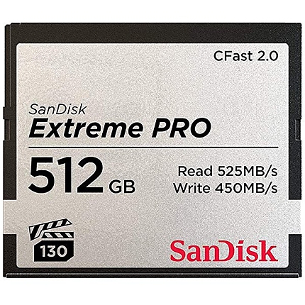 SanDisk Extreme PRO CFAST 2.0 512GB 525MB/s VPG130