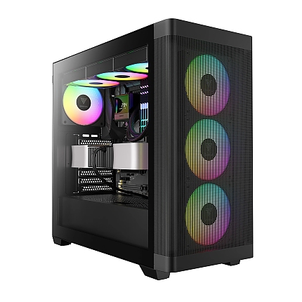 Gamdias кутия Case E-ATX - ATHENA M3 Black - USB-C, 4 x 120 mm A-RGB, Mesh, Tempered Glass