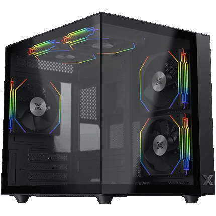 Aqua M Lite (BK, MATX, U3x1 & U2x1, Front & Left TG, 4PCS G22A Reverse & 1PC G22A,ARGB Remote Control Box)