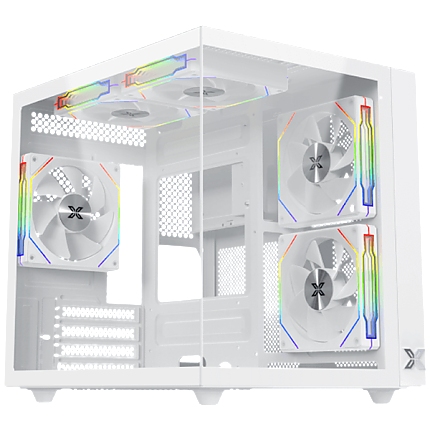 Aqua M Lite Arctic (WH, MATX, U3x1 & U2x1, 2PCS TG, 4PCS G22A Arctic Reverse & 1PC G22A Arctic,ARGB Remote Control Box)