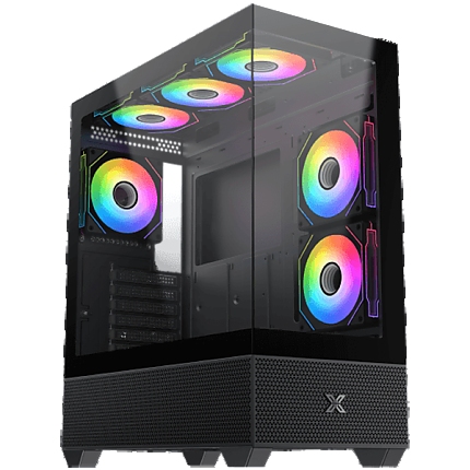 Alphard (BK, EATX, U3x1 & U2x2, Front & Left Seamless TG, 5PCS G20A Reverse & 1PC G20A, ARGB Remote Control Box)