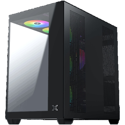 Aqua V Air (Black, ATX, U3x2+Type C, 2PCS TG, 6PCS Z22A Reverse & 1PC Z22A & ARGB Remote Control Kit)