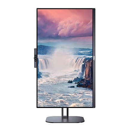 AOC 24V5CW/BK, 23.8" IPS WLED, 1920x1080@75Hz, 4ms GtG, 1ms MPRT, 300cd m/2, 1000:1, DCR 20M:1, FreeSync, FlickerFree, Low Blue Light, 5Wx2, 2MP Windows Hello, Tilt, Height Adjust, Pivot, Swivel, HDMI, DP, USB hub_Neomounts Notebook Desk Stand