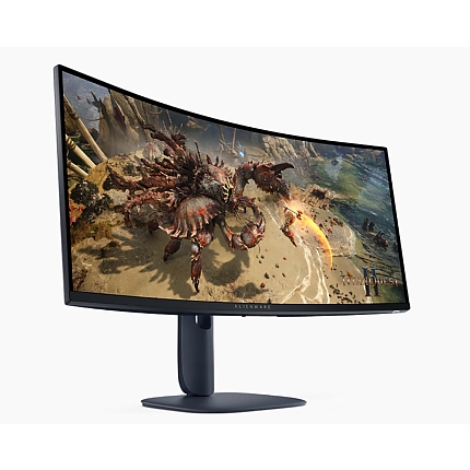 Dell Alienware AW3425DWM, 34" Curved WQHD LED AG 21:9, VA, 1ms GTG, 3000:1, 400 cd/m2, 3440x1440, 180 Hz, 95% DCI-P3, HDR, VRR, AMD FreeSync, VESA AdaptiveSync, HDMI, DP, USB 5Gbps, PIP, PBP, Height Adjustable, Pivot, Tilt, Black