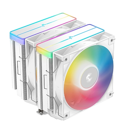 DeepCool охладител CPU Cooler AG620 WH - Addressable RGB V2, Dual-Tower - LGA1700/AM5