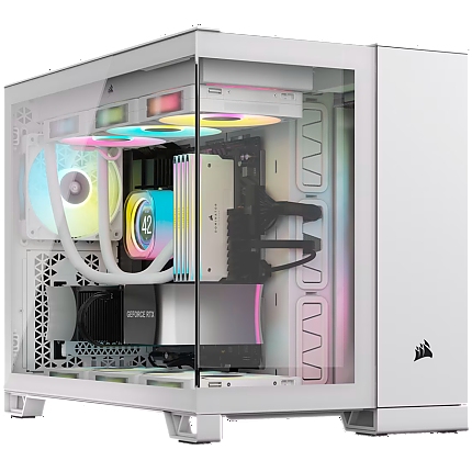Corsair 2500X Tempered Glass mATX Mid-Tower, White
