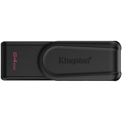 Kingston  64GB Portable USB 3.2 Gen 1 DataTraveler Exodia S (Black/Black)