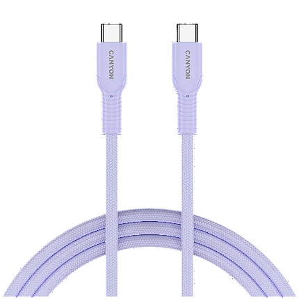 CANYON cable OnWire 60CL C-C 60W COLOR Braided 1m Purple
