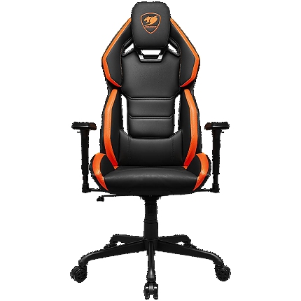 COUGAR Hotrod, Gaming Chair, High Density MoldShaping Foam, Hyper-Dura leatherette, Multi-zone backrest design, Up & Down Adjustment Lumbar Pillow, 3D Armrests, 5-Star Steel Base, Silent Casters, Weight Support - 136 kg