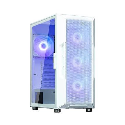 Zalman кутия Case ATX - i3 NEO ARGB White - Mesh, aRGB, Tempered Glass