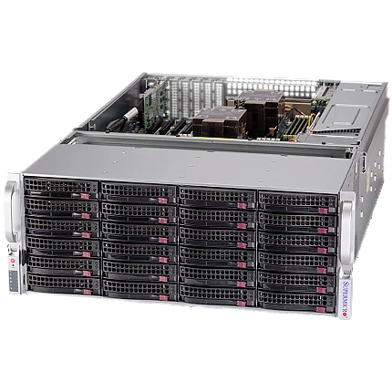 Supermicro assembled server based on SYS-640P-E1CR36H, 2x ICX 4310 CPU, 4x 16GB DDR4-3200, 6x HDD, 3.5",SATA, 20TB, 7.2K,512E,Enterpris, 2x SSD 2.5" SATA 960GB, AOC-S25G-M2S-O, AOM-TPM-9670V-O