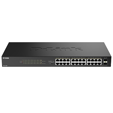 D-Link 24-Port Desktop Gigabit PoE Switch with 2 x 100/1000Mbps Combo Ports