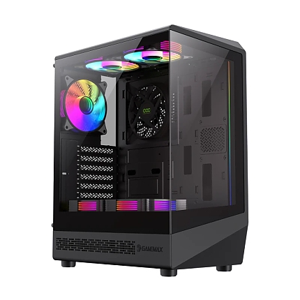 Gamemax кутия Case ATX - Vista COC AB - 5 x 120 mm A-RGB Fans, MB Plate COC Fan