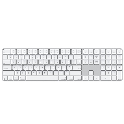 Apple Magic Keyboard (2024) w Touch ID and Numeric Keypad - Bulgarian - White Keys
