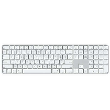 Apple Magic Keyboard (2024) w Touch ID and Numeric Keypad - US English - White Keys