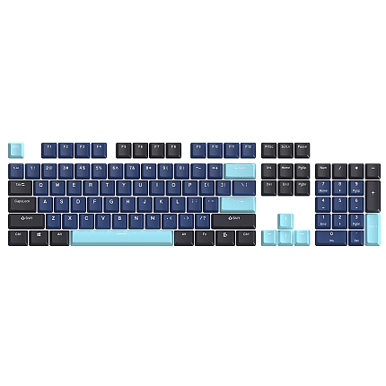 Marvo капачки за клавиатура Custom Keycap Set PBT, 104 keys, Dark Blue, Black, Cyan - MARVO-KP-01-BL