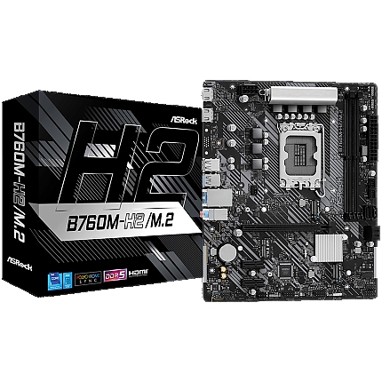 ASROCK MB LGA1700 B760 2 x DDR5 DIMM 2 x Hyper M.2 4 x SATA3 2 x HDMI Ports Micro ATX