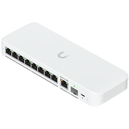 Ubiquiti switch USW-Flex-2.5G-8-EU 8-port 2.5 GbE ports, 10 GbE PoE+ input port for power / SFP+ port combo
