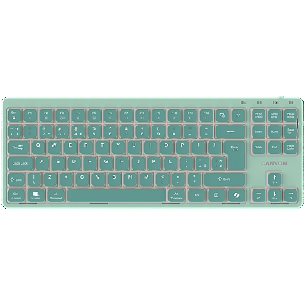 CANYON Keyboard OnType 10 Low Profile EN Wired Grey