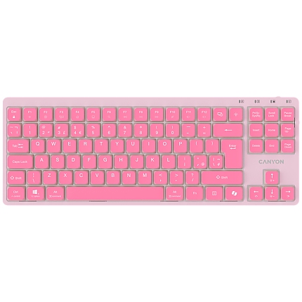 CANYON Keyboard OnType 10 Low Profile EN Wired Pink