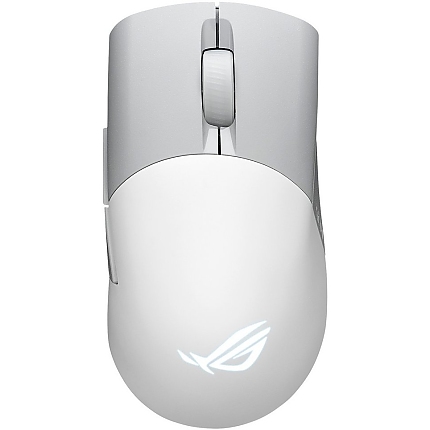 Asus ROG Keris Wireless AimPoint Gaming Mouse, Tri-mode connectivity (2.4GHz RF, Bluetooth, Wired), 36000 DPI sensor, 5 programmable buttons, ROG SpeedNova, Replaceable switches, Paracord cable, White