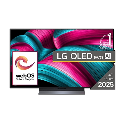 LG OLED48C51LA, 48" UHD OLED evo, 4K (3840 x 2160), DVB-C/T2/S2, Full Cinema Screnn, Alpha 9 AI 4K Gen8, 120Hz Native (VRR 144Hz), ThinQ AI, HDR10, VRR, NVIDIA G-SYNC, AMD FreeSync, Dolby Vision, Dolby Atmos, Wi-Fi 6, Bluetooth, HDMI, USB, Airplay 2, IC