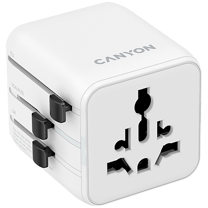 CANYON Travel Adapter OnTour One EU/UK/US/AUS   White