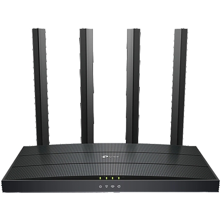 AX1500 Dual-Band Wi-Fi 6 RouterSPEED: 300 Mbps at 2.4 GHz + 1201Mbps at 5 GHzSPEC: 4Г— Antennas, 1GHz Dual Core CPU, 1Г— Gigabit WAN Port + 3Г— Gigabit LAN Ports, 1024-QAM, OFDMAFEATURE: Tether App, WPA3, Access Point Mode, IPv6 Supported, IPTV, Bea