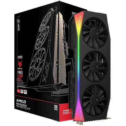 XFX Mercury AMD Radeon RX 9070XT OC Gaming Edition with RGB 16GB GDDR6, HDMI 3xDP