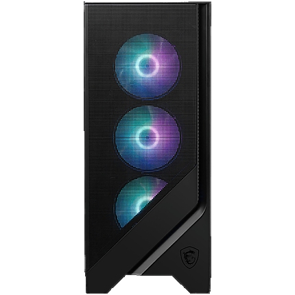 MSI MAG FORGE 320R AIRFLOW, Mid-Tower, ATX/M-ATX/ITX, 2x USB 3.2, 1x Audio/Mic, LED Button, ARGB Hub, 4x 120mm ARGB Fans, Mesh Panel, Tempered Glass, Black