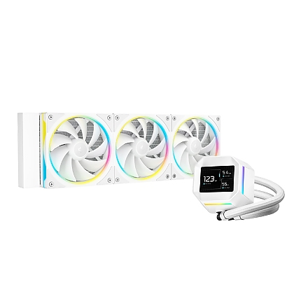 DeepCool водно охлаждане Water Cooling LM360 WH - 2.4 inch IPS Display, Addressable RGB