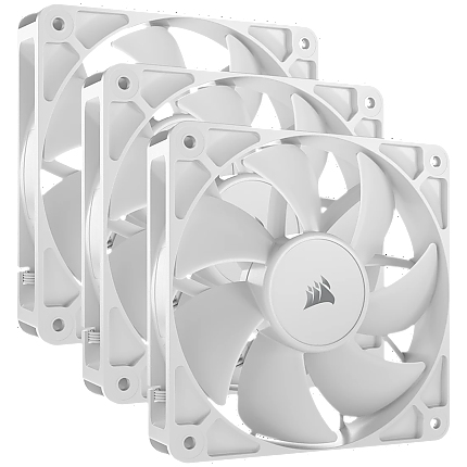 CORSAIR RS120 White, 120mm Fan, Triple Pack