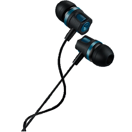 CANYON Stereo earphones with microphone, 1.2M, green