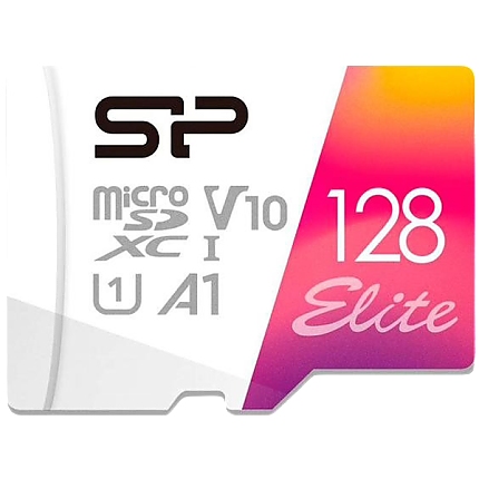 SILICON POWER 128GB Elite microSDHC/SDXC U1 V10 Full HD 1080p