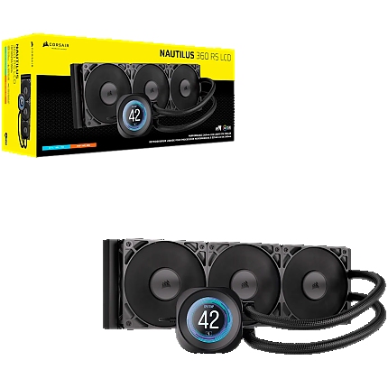CORSAIR NAUTILUS 360 LCD, 360mm Radiator, Liquid CPU Cooler