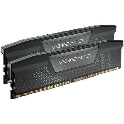 CORSAIR DDR5, 6400MT/s 64GB 2x32GB DIMM, 32-40-40-84, Std PMIC, XMP 3.0, VENGEANCE DDR5 Black Heatspreader, 1.4V