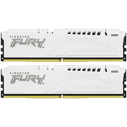 Kingston 64GB 6000MT/s DDR5 CL36 DIMM (Kit of 2) FURY Beast White RGB EXPO