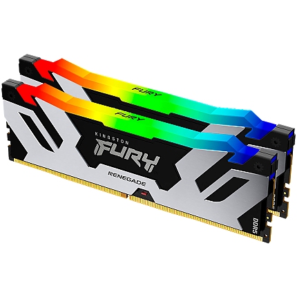 Kingston 32GB 6000MT/s DDR5 CL32 DIMM (Kit of 2) FURY Renegade RGB White XMP