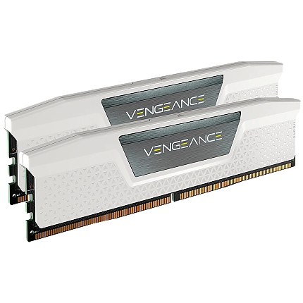 Corsair DDR5, 6000MT/s 32GB 2x16GB DIMM, Unbuffered, 36-36-36-76, Std PMIC, XMP 3.0, VENGEANCE DDR5 White Heatspreader, Black PCB, 1.35V