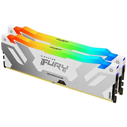 Kingston 64GB 6000MT/s DDR5 CL32 DIMM (Kit of 2) FURY Renegade RGB White XMP