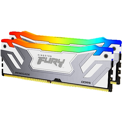 Kingston FURY Renegade 48GB 8400MHz DDR5 CL40 CUDIMM (Kit of 2) RGB White XMP
