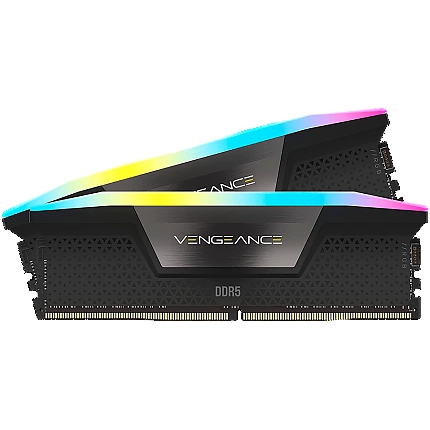 CORSAIR VENGEANCE RGB DDR5 64GB (2 x 32GB) DDR5 6400 CL42-52-52-104 1.35V Intel XMP - BLACK