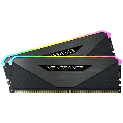 CORSAIR DDR5, 6000MT/s 64GB 2x32GB DIMM, 30-36-36-76, Std PMIC, AMD EXPO, VENGEANCE RGB DDR5 Black Heatspreader, RGB LED, 1.4V
