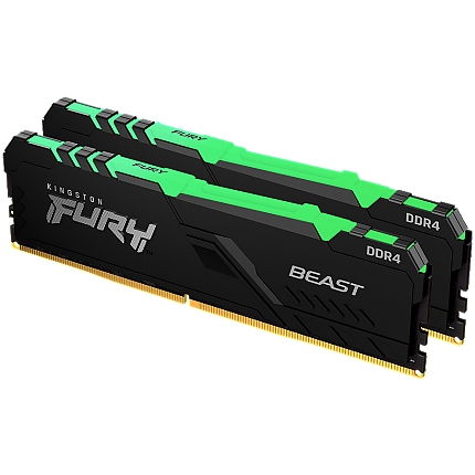 Kingston 16GB 3600MT/s DDR4 CL17 DIMM (Kit of 2) FURY Beast RGB