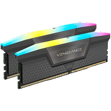 CORSAIR VENGEANCE RGB DDR5 96GB (2 x 48GB) DDR5 6000 CL36-44-44-96 1.40V AMD EXPO & Intel XMP - Grey