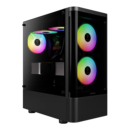 Gamdias кутия Case ATX - TALOS E3 CG - 3 x 120 mm A-RGB, Curved Glass
