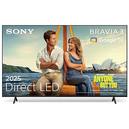 Sony K-65S35 65" 4K HDR TV BRAVIA 3 ,Direct LED,4K HDR Processor X1 ,Triluminos PRO, Live Colour,Dynamic Contrast Enhancer,Motionflow XR 200/240 Hz,X-Balanced Speaker,Dolby Atmos,DVB-C / DVB-T/T2 / DVB-S/S2,4xHDMI,2xUSB,Android TV, Google TV