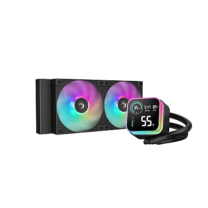 DeepCool водно охлаждане Water Cooling LQ240 - LCD Screen, A-RGB