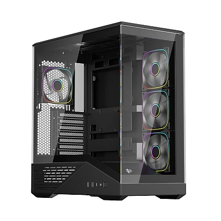 1stPlayer кутия Case ATX - GM7 Black - 4 x 120 mm A-RGB fans included, USB-C
